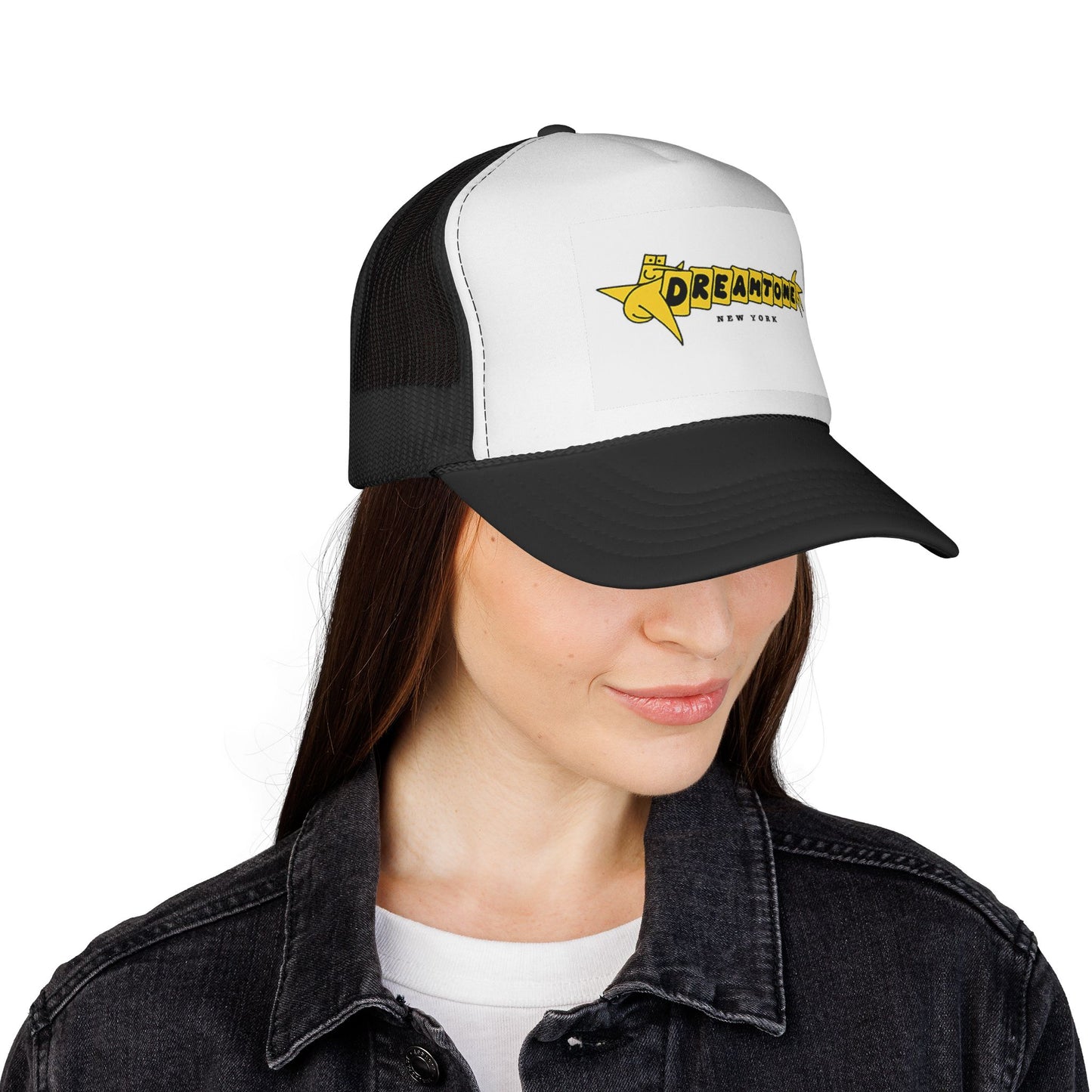 Trucker Cap — Yellow 'Dreamtome New York' Retro Logo