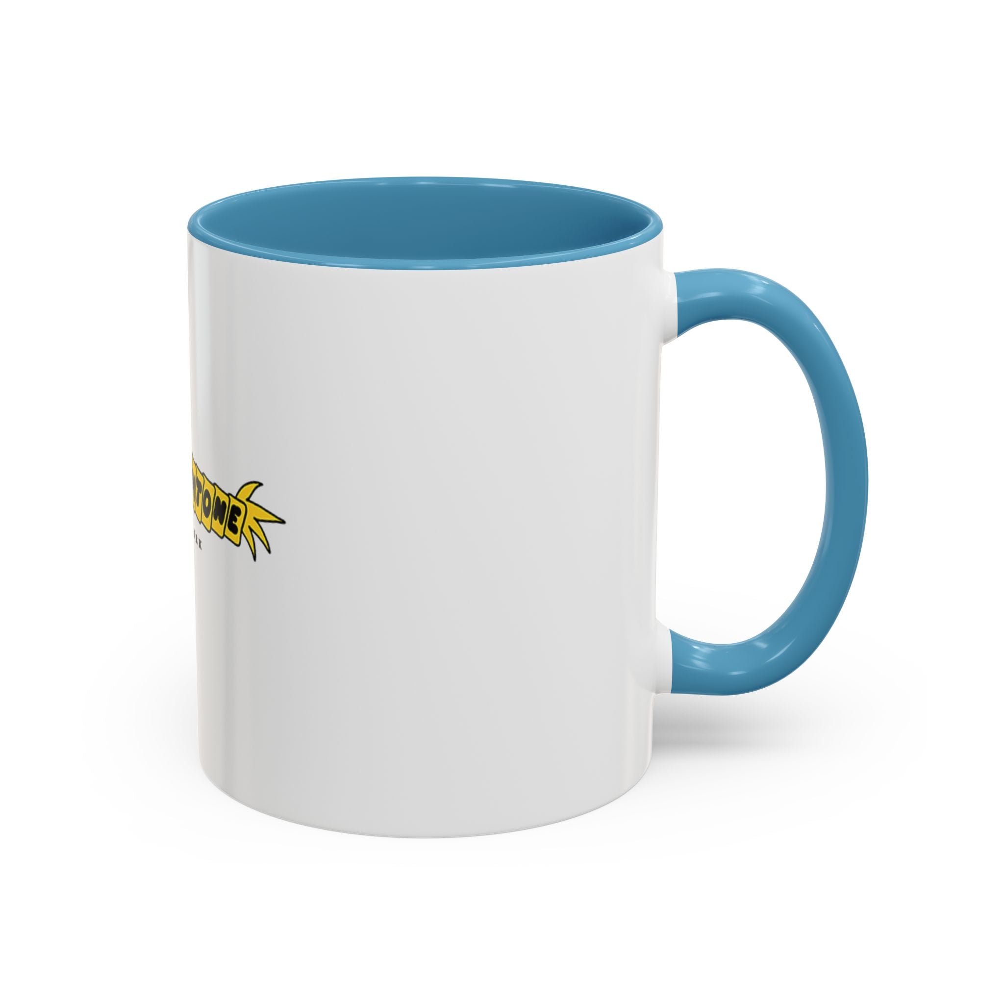 Dreamtome New York Accent Coffee Mug — Yellow Comic Logo (11oz & 15oz)