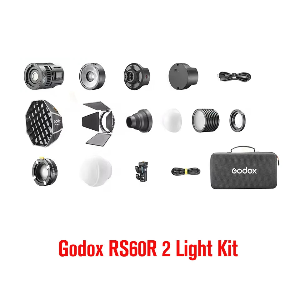 Godox RS60Bi RS60R Studio Light 60w RGB Bi-color Full-color LED Video Fill Light for Photography with Wireless APP Control