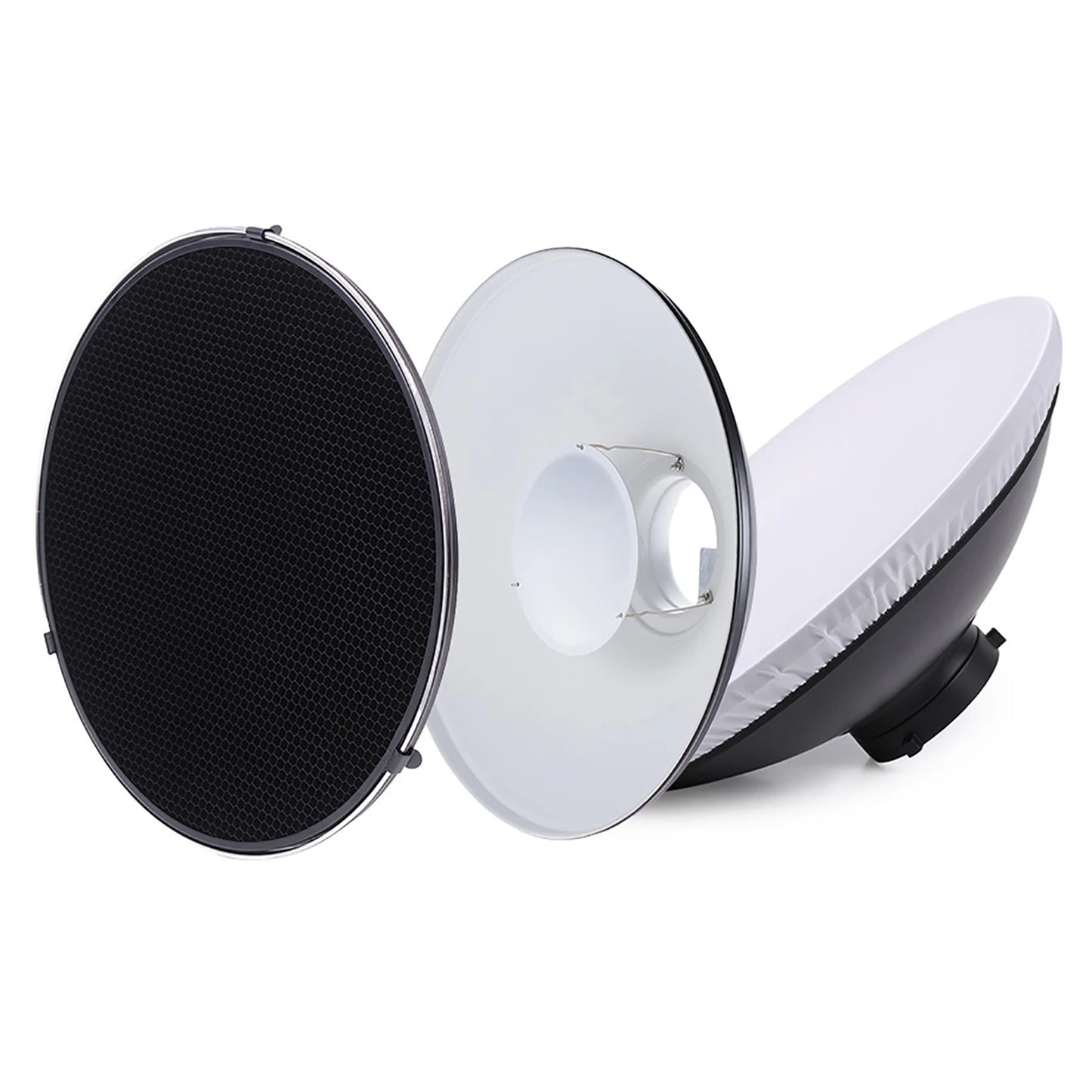 Studio Photography 16 Inch Speedlite Strobe Lighting Diffuser Beauty Dish Lampshade Bowens Mount with Reflector Honeycomb Soft